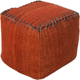 Livabliss Poufs Rust Charcoal Pouf