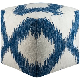 Livabliss Frontier Light Beige Denim Pouf