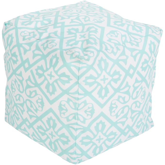 Livabliss Rain Blush Aqua Pouf POUF-257