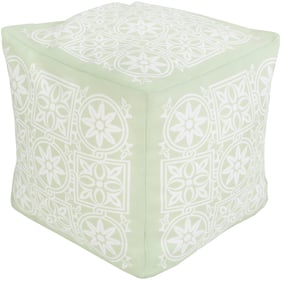 Livabliss Rain Seafoam Blush Pouf