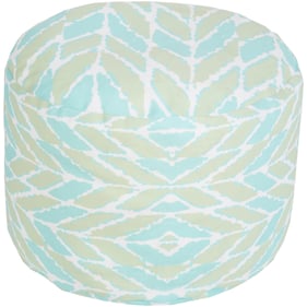 Livabliss Rain Aqua Seafoam Pouf