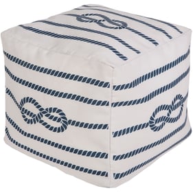 Livabliss Rain Blush Navy Pouf