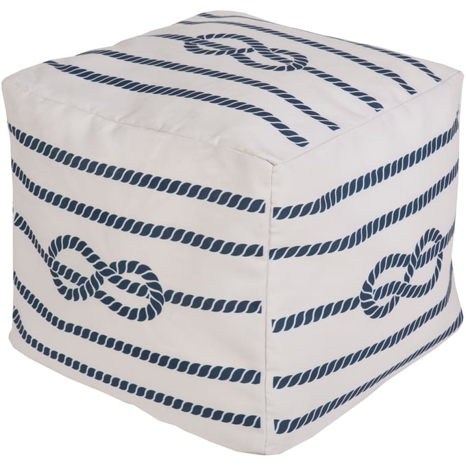 Livabliss Rain Blush Navy Pouf POUF-272