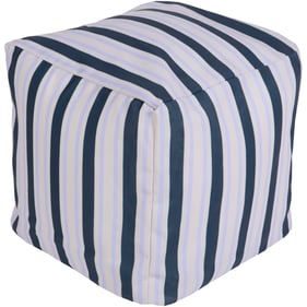 Livabliss Rain Dark Pale Blue Light Gray Pouf