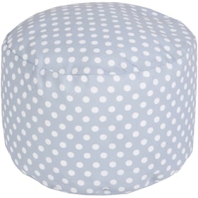 Livabliss Rain Medium Gray Off White Polyester Pouf