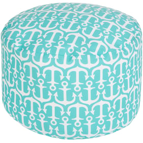 Livabliss Rain Off White Aqua Pouf