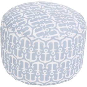 Livabliss Rain Off White Medium Gray Pouf