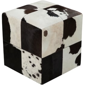 Livabliss Appalachian Black Cream Beige Brown Ottoman