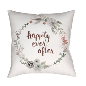 Livabliss Ever After Off White Light Silver Ash Accent Pillow Cover - 18x18