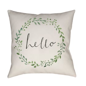 Livabliss Hello Light Grey Ivory Accent Pillow Cover - 20x20