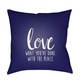 Livabliss Love The Place Marine Blue Off White Violet Dark Purple Accent Pi...