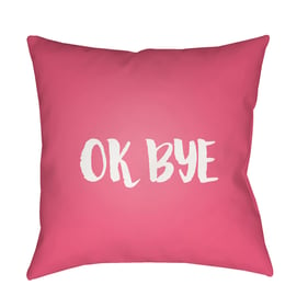 Livabliss Ok Bye Rose Gold Off White Blush Accent Pillow Cover - 20x20