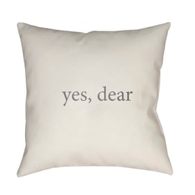 Livabliss Yes Dear Light Silver Ivory Grey Pale Slate Accent Pillow Cover -...