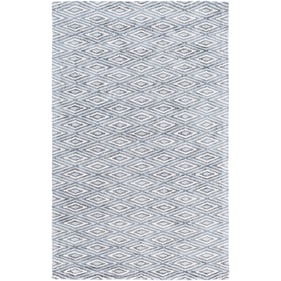 Livabliss Quartz Navy Pale Blue Cream Handmade Rug - 156x108