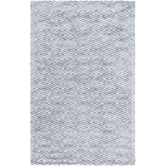 Livabliss Quartz Navy Pale Blue Cream Handmade Rug - 156x108 QTZ5015-913