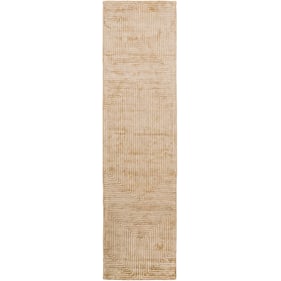 Livabliss Quartz Mustard Light Beige Handmade Rug - 120x30