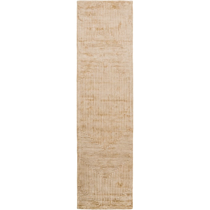 Livabliss Quartz Mustard Light Beige Handmade Rug - 120x30 QTZ5031-2610