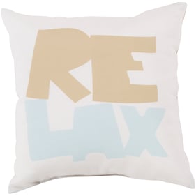 Livabliss Rain Off White Taupe Pale Blue Accent Pillow Cover - 18x18