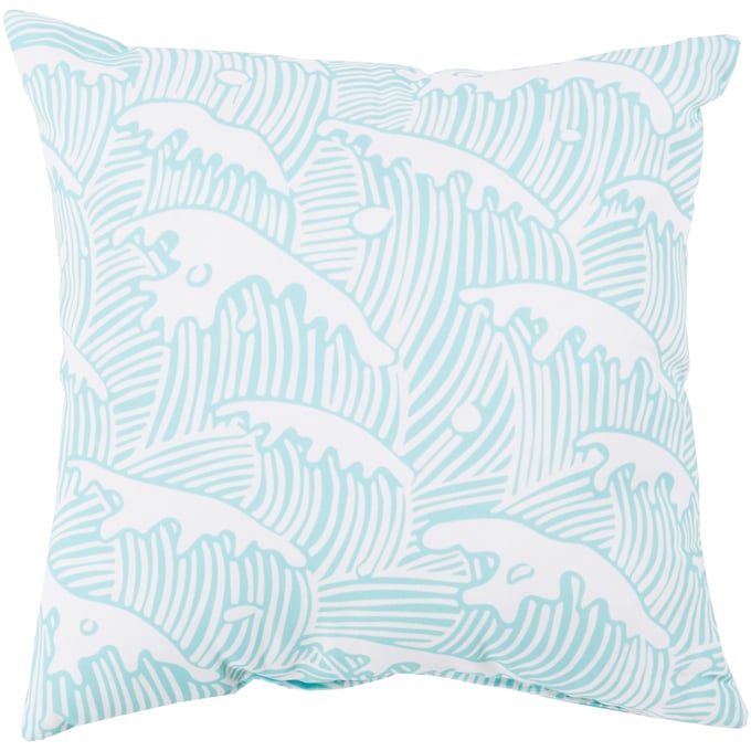 Livabliss Rain Rustic Aqua Blush Accent Pillow Cover - 18x18 RG100-1818