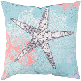 Livabliss Rain Charcoal Aqua Cream Lavender Coral Floor Pillow Cover - 26x2...