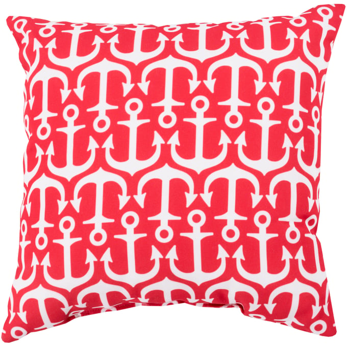 Livabliss Rain Red Off White Accent Pillow Cover - 20x20 RG116-2020