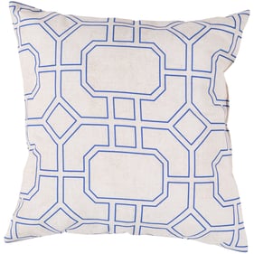 Livabliss Rain Light Gray Dark Blue Polyester Accent Pillow Cover - 20x20