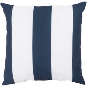 Livabliss Rain Off White Ink Blue Polyester Floor Pillow Cover - 26x26