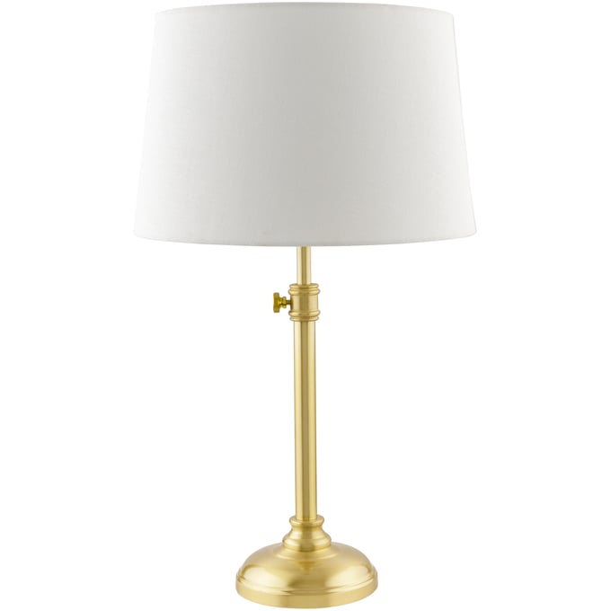 Livabliss Roslin Metallic Brass White Accent Table Lamp RSN-002