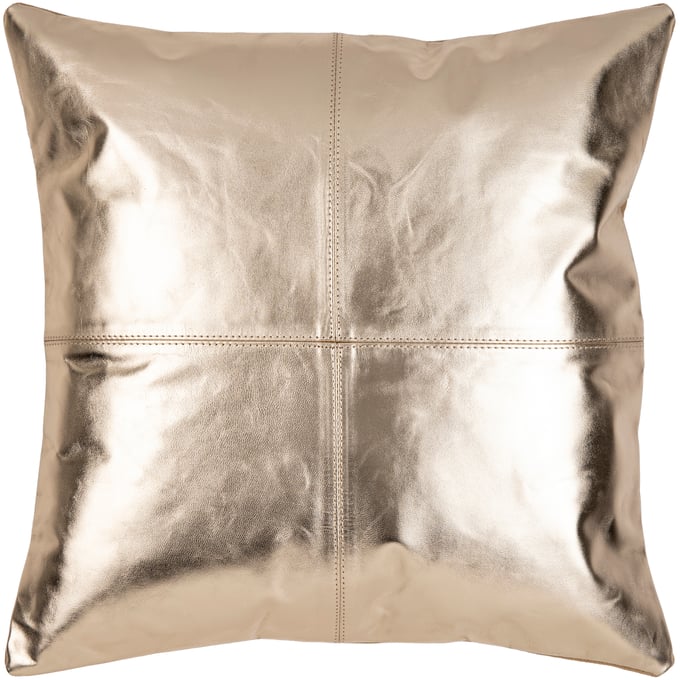 Livabliss Ritz Metallic Gold Down Accent Pillow - 18x18 RTZ001-1818D