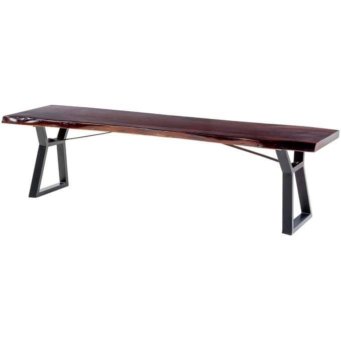 Livabliss Stavanger Brown Black Dining Bench SGG-002