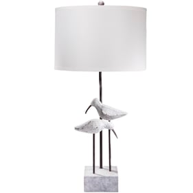 Livabliss Seagull White Black Accent Table Lamp