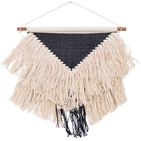 Livabliss Santiago Cream Black Wall Hanging