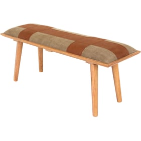 Livabliss Sacsha Light Beige Brown Bench