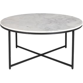 Livabliss Anastasia White Black Coffee Table