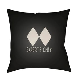 Livabliss Diamond Jet Black Light Grey Ink Accent Pillow Cover - 18x18