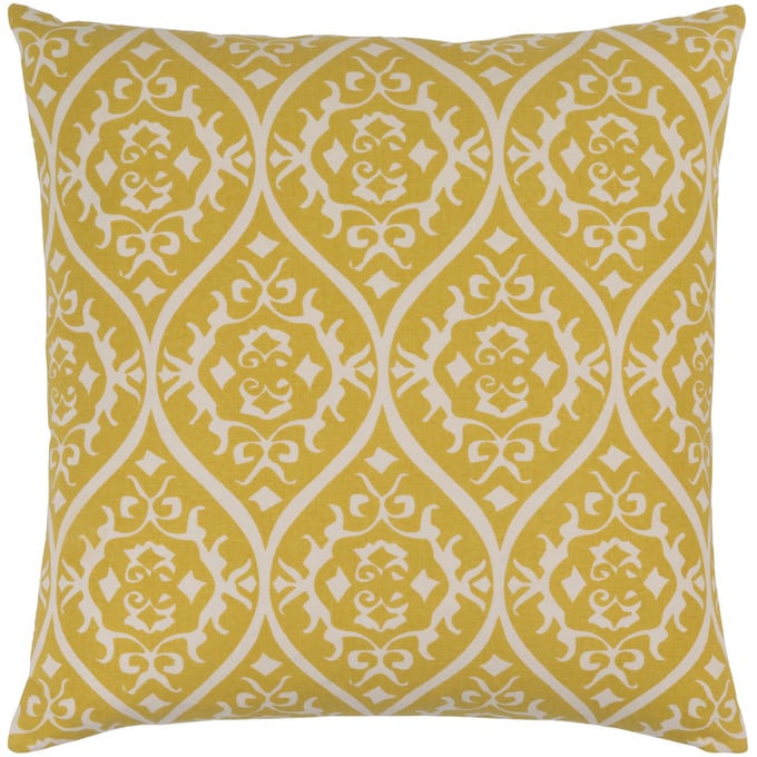 Livabliss Somerset Light Gray Mustard Accent Pillow Cover - 18x18 SMS004-1818