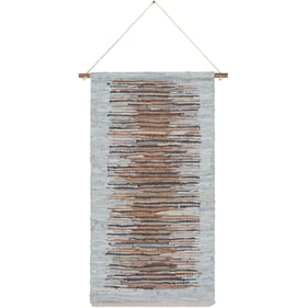 Livabliss Santos Slate Tan Light Gray Taupe Brown Wall Hanging