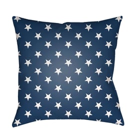 Livabliss Americana II Marine Blue Light Silver Beetle Accent Pillow Cover ...