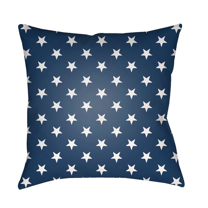 Livabliss Americana II Marine Blue Light Silver Beetle Accent Pillow Cover - 20x20 SOL006-2020