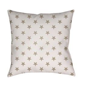 Livabliss Americana II Light Silver Ivory Grey Accent Pillow Cover - 18x18