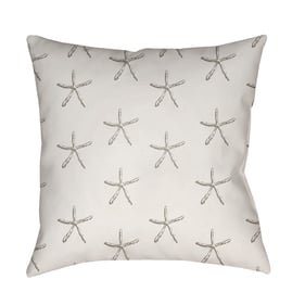 Livabliss Coastal Light Grey Silver Ivory Accent Pillow Cover - 20x20