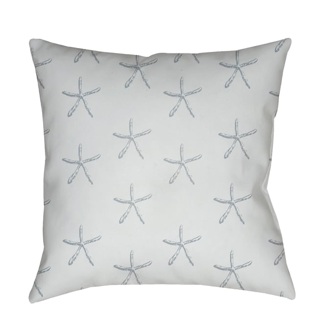 Livabliss Coastal Light Grey Metallic Silver Ivory Slate Accent Pillow Cover - 20x20 SOL018-2020