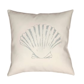 Livabliss Shells II Light Silver Grey Ivory Ash Beige Accent Pillow Cover -...