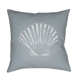 Livabliss Shells II Pewter Light Metallic Silver Grey Accent Pillow Cover -...