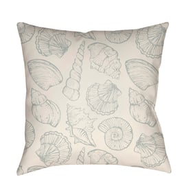 Livabliss Shells III Light Silver Grey Ivory Ash Beige Accent Pillow Cover ...