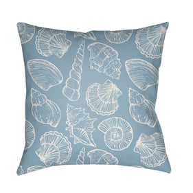 Livabliss Shells III Pewter Light Metallic Silver Accent Pillow Cover - 18x...