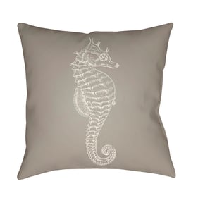 Livabliss Seahorse Sage Pearl Metallic Silver Nickel Accent Pillow Cover - ...