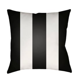 Livabliss Edgartown Light Silver Jet Black Accent Pillow Cover - 18x18