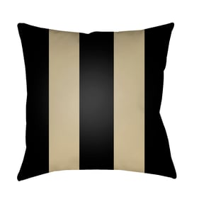 Livabliss Edgartown Khaki Jet Black Onyx Accent Pillow Cover - 20x20