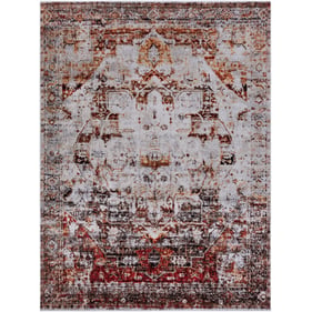 Livabliss Serapi Burgundy Ivory Black Orange Gray Yellow Machine Woven Rug ...